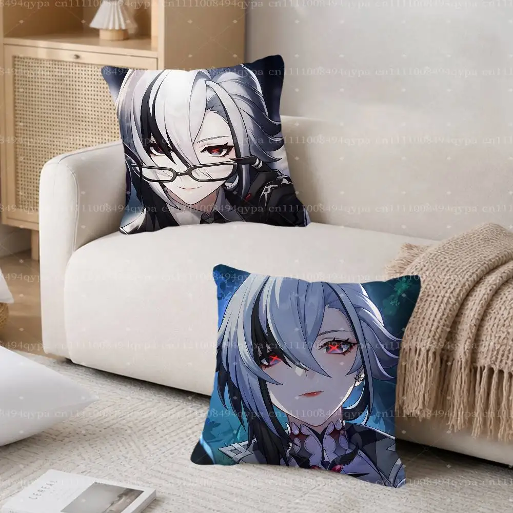 Arlecchino G-Genshin Impact Throw Pillow Cushion Cases Kawaii Decorative Living Room Decor Soft Decorative Pillows