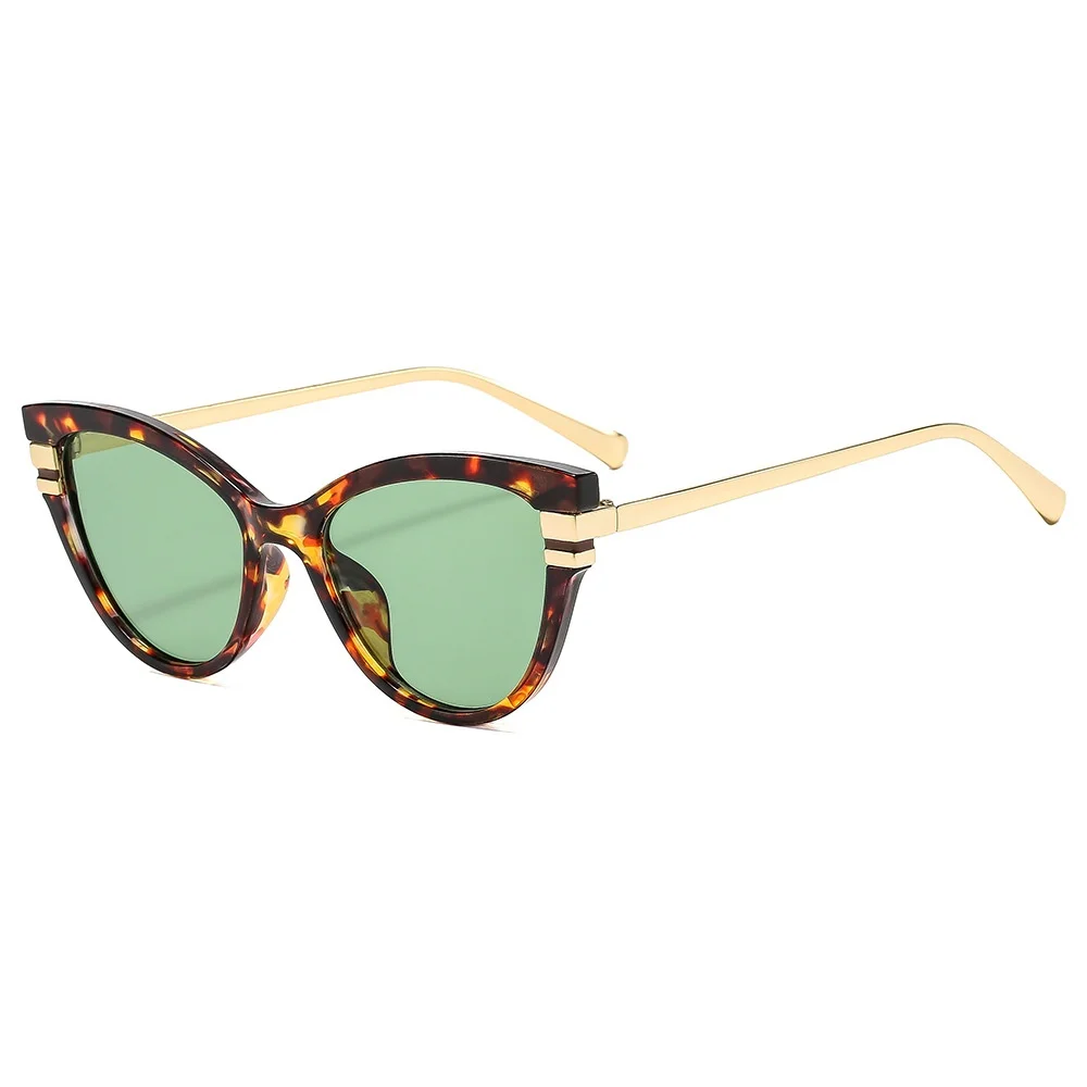 Fashion Cat Eye Sunglasses Women Men Leopard Green Sun Glasses High Travel Trendy Shades UV400 Eyewear