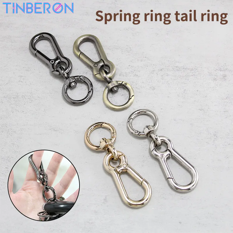 TINBERON Metal Big Lobster Clasp Dog Buckle Tail Ring Spring Ring Hook Buckle Key Buckle Connect Bag Hook Hardware Accessories