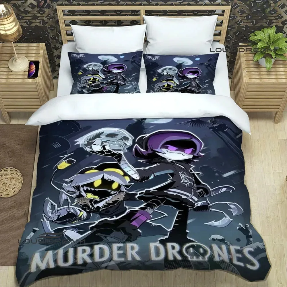 M-Murder Drones Cartoon Print Bedding Sets exquisite bed supplies set duvet cover bed comforter set bedding luxury birthday gift