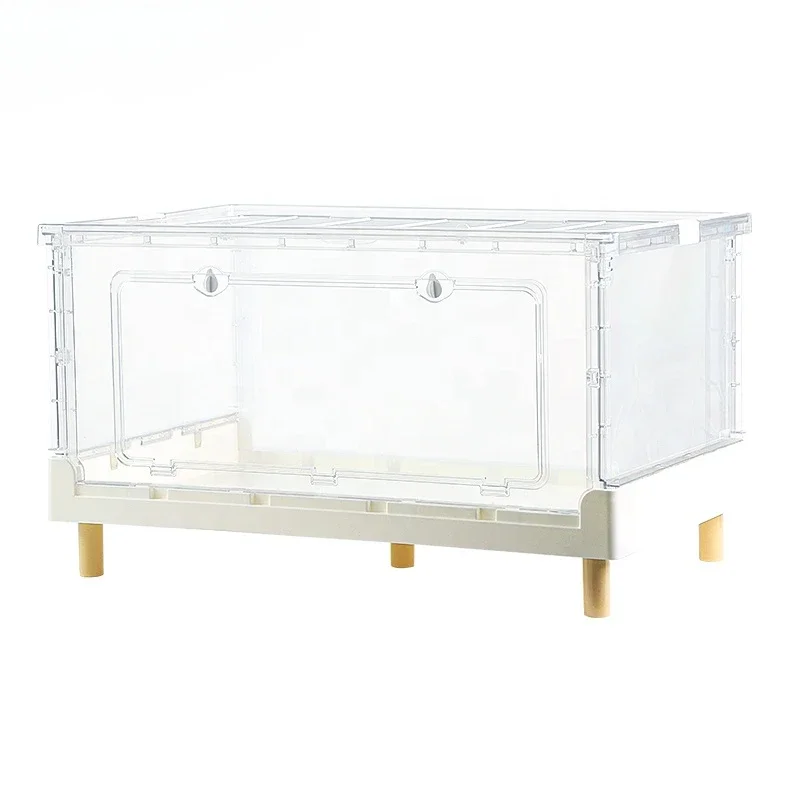 Hamster Cage 70cm Acrylic Transparent Foldable Guinea Pig Cage Landscape Indoor Cage with Disassembled Roof Top for Small Pets