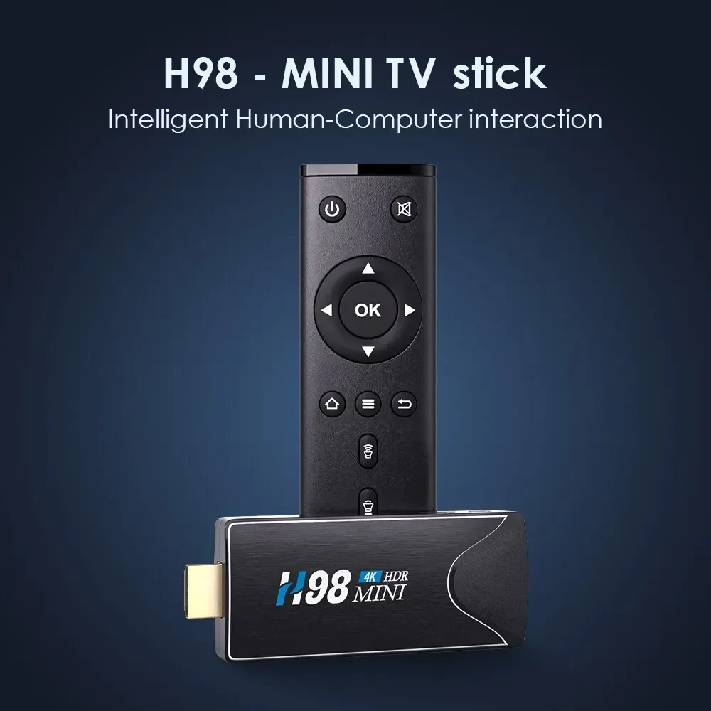 Mini TV Stick H98 Android10 4K HD 2G 16G TV Box 2,4G 5G Dual Wifi Smart TV Box H.265 reproductor multimedia Quad Core Set Top Box Netflix