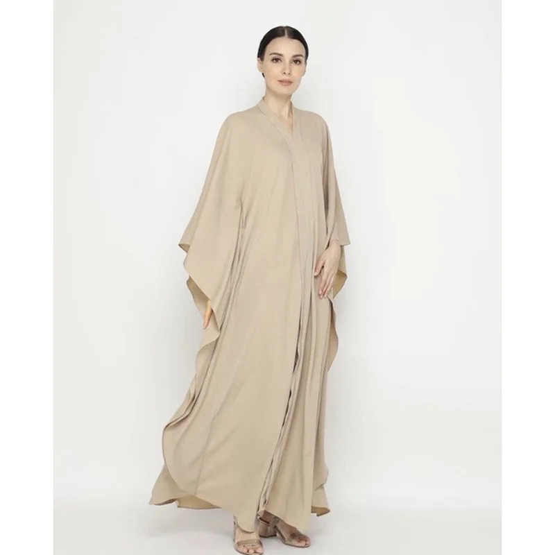 

Embroidered Dubai Abaya Loose Batwing Sleeve Open Front Long Dress Middle East Women Fashion muslim dress women