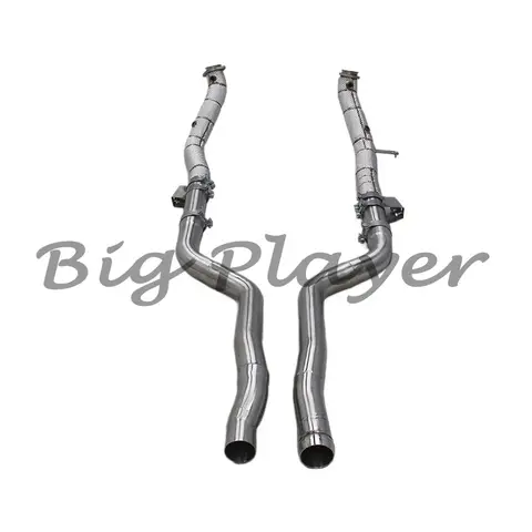 मर्सिडीज के लिए फैक्टरी स्टेनलेस स्टील CLS63 AMG एग्जॉस्ट डाउनपाइप, बेंज CLS63S AMG 5.5T 2007-2017 फ्री फ्लो पाइप 8 best sales कक्षा 63 - №3