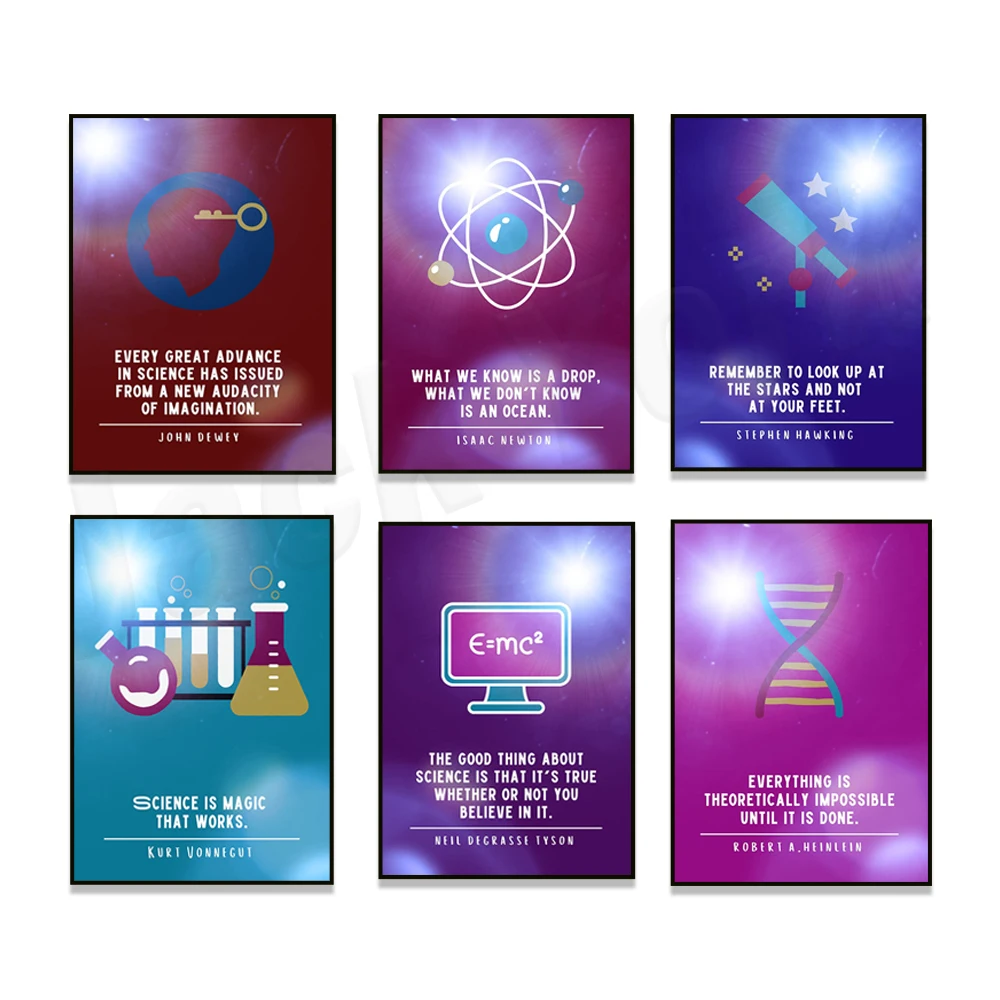 Science classroom decoration, famous scientists, inspirational quotes, high school science, study quotes, science teacher poster