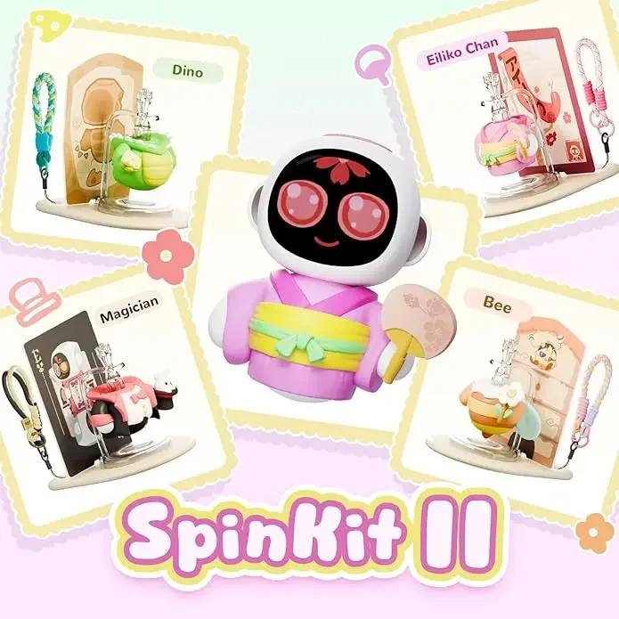 Picture 5: Eiliko's Swappable Themed Bodies SpinKit Comes with 4 Themed Bodies Accessories Toys (Only Replacement Parts,Without Eiliko)