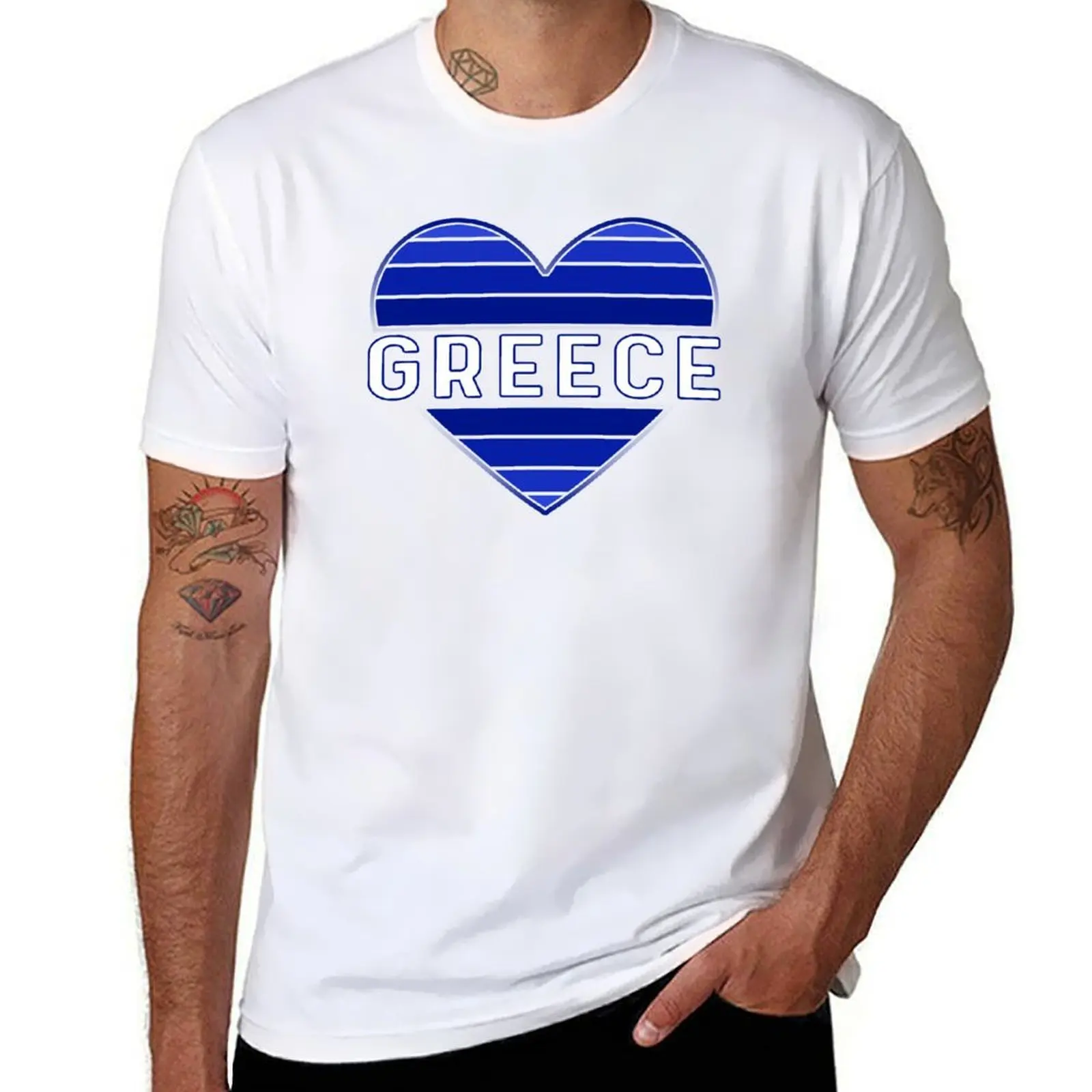 

I Love Greece, Hellenic Republic, Greek Heart T-Shirt t shirt personalised t shirt for man 100 percent cotton T-Shirt