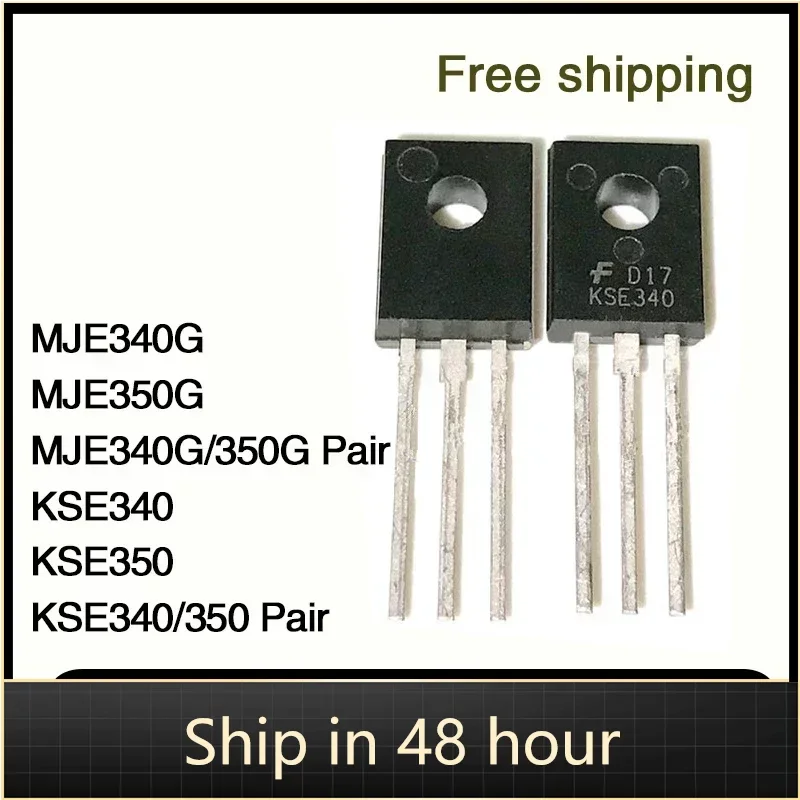 10Pcs New Original  MJE340G MJE350G KSE340 KSE350  TO-126 Amplifier Audio Pairing Tube Power  In Stock