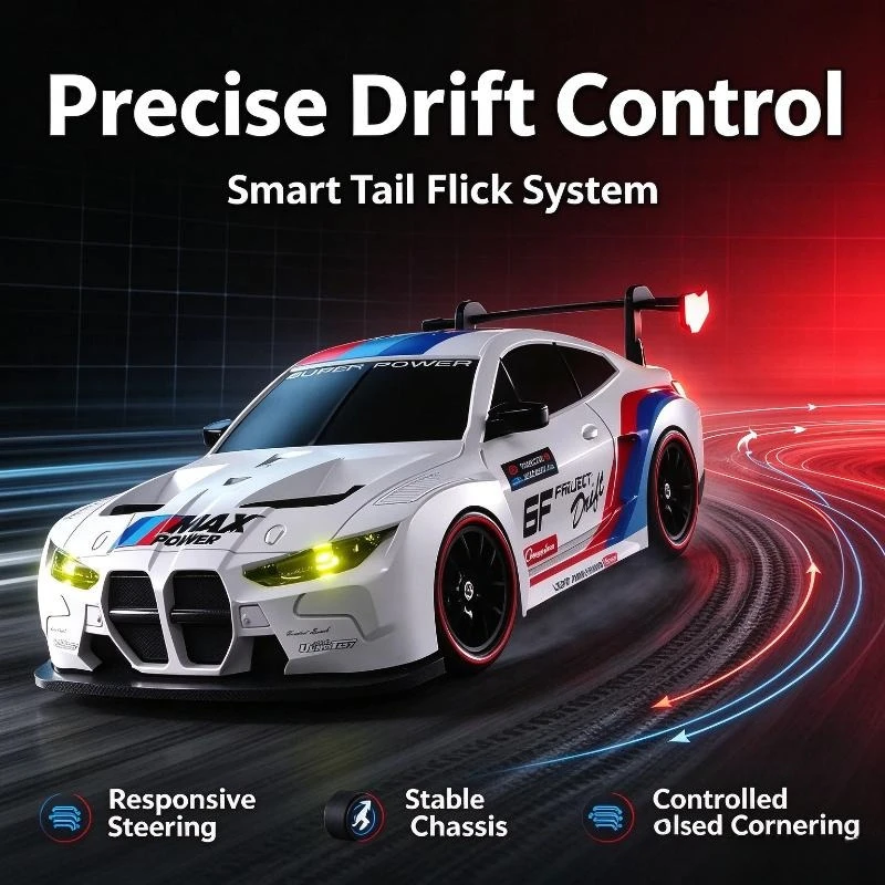 4WD Remote Controlled 1/24 Rc Drift Car Fast Electric Model Vehicle For Indoor Race And Teen Birthday Present