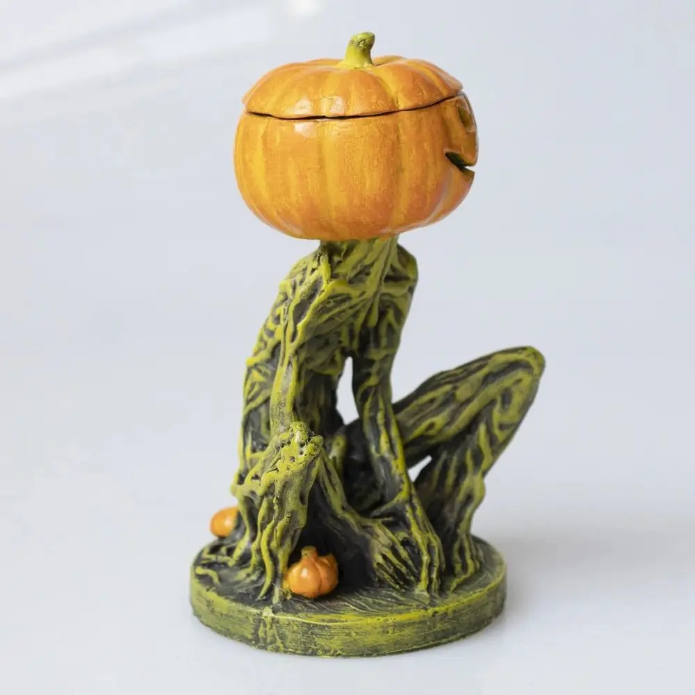 2024 Scary Pumpkin Candlestick Resin Versatile Pumpkin Lantern Multi-function Desktop Atmosphere Decoration Gift Halloween