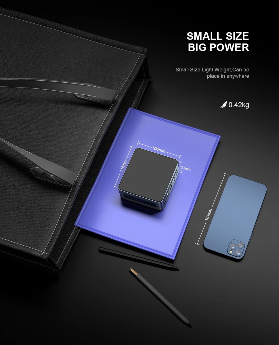 Chatreey AN2P Mini PC R5 5625U/AN2C 3550H Gaming Desktop Computer NVME SSD WIFI6 HD Windows 11 Pro