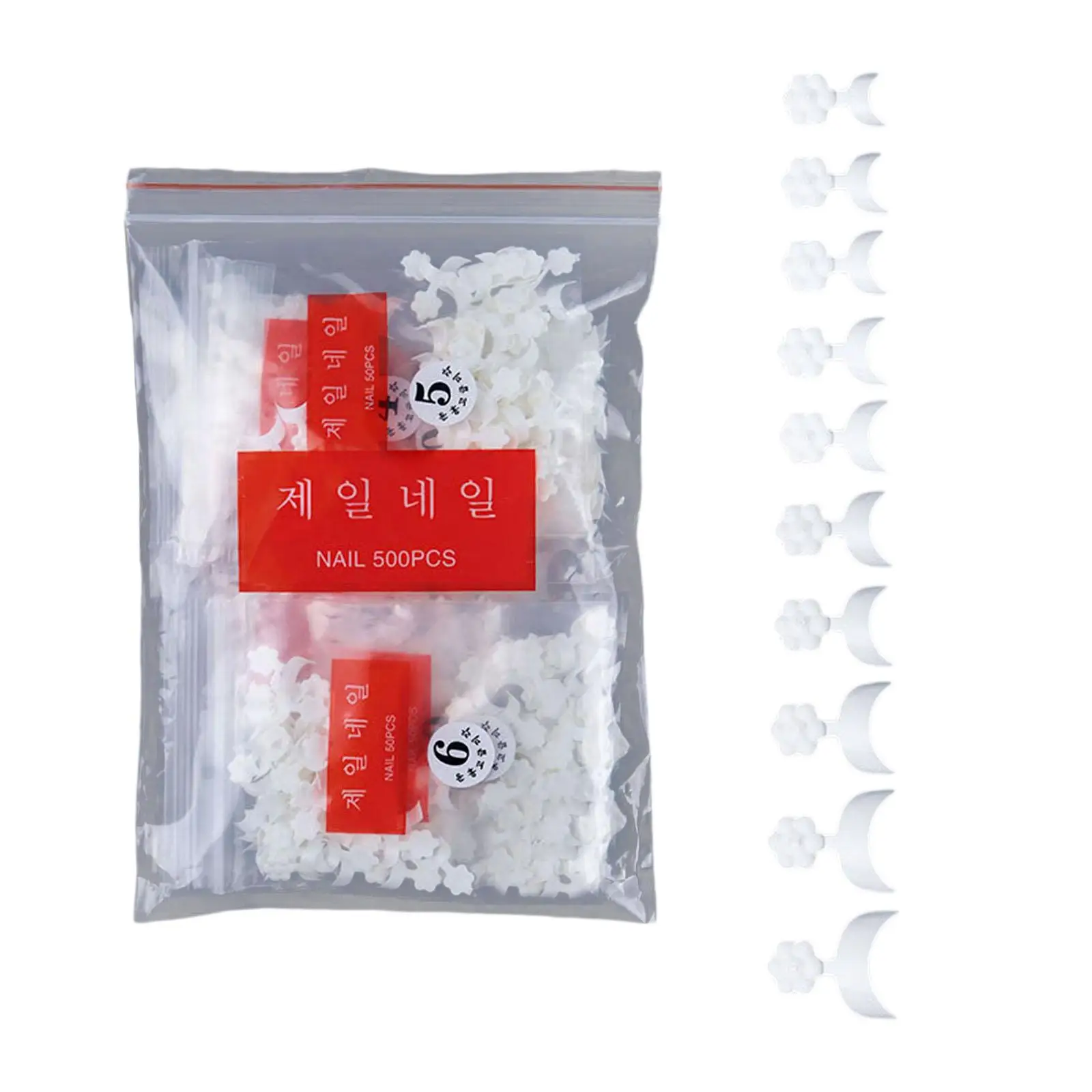 Full Cover Acrylic Nail Tips Dual Forms Transparent Nail Mold for Professional Nail Extension and Design