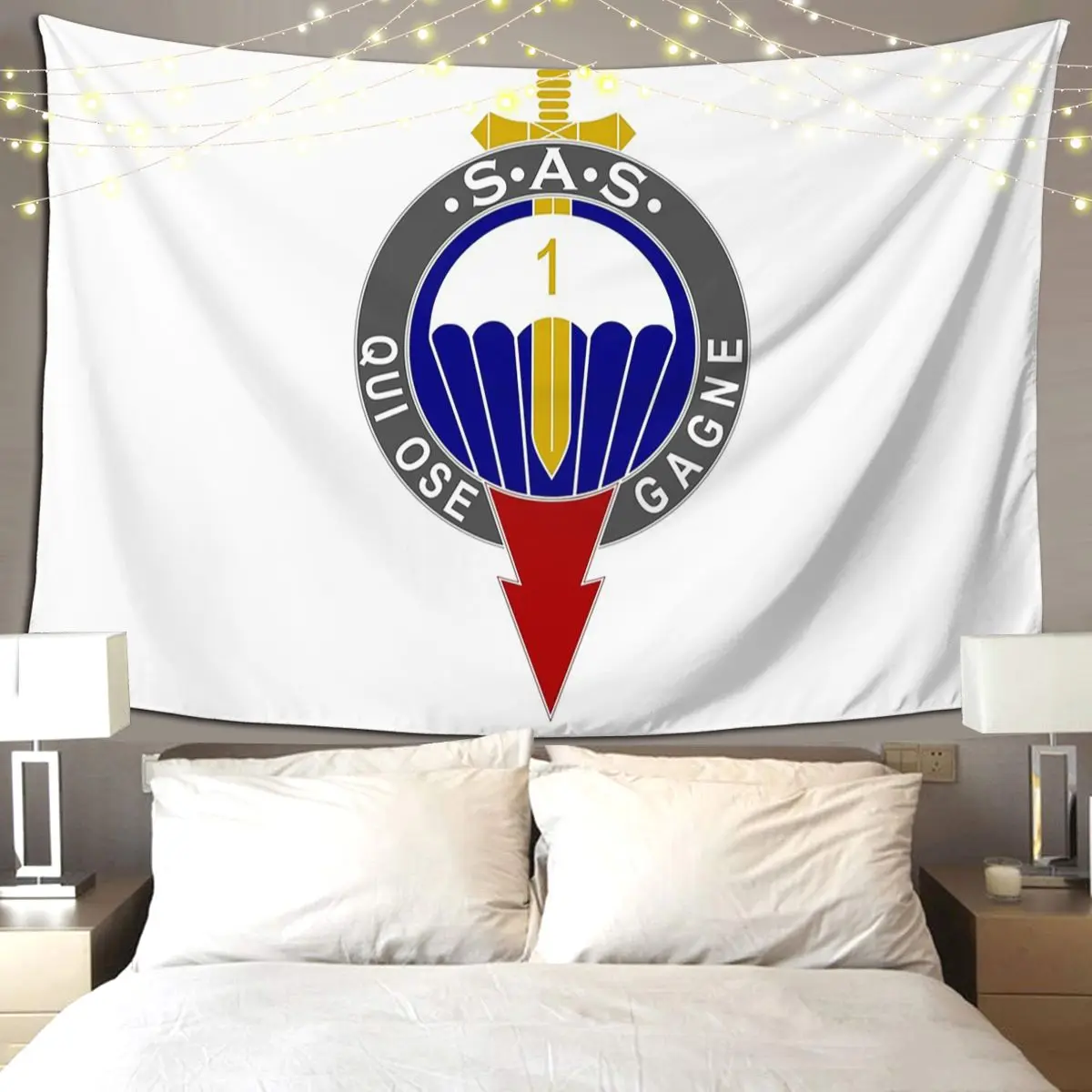 

French 1st Marine Infantry Parachute Regiment Tapestry Funny Wall Hanging Aesthetic Home Decoration Tapestries Bedroom Dorm Room