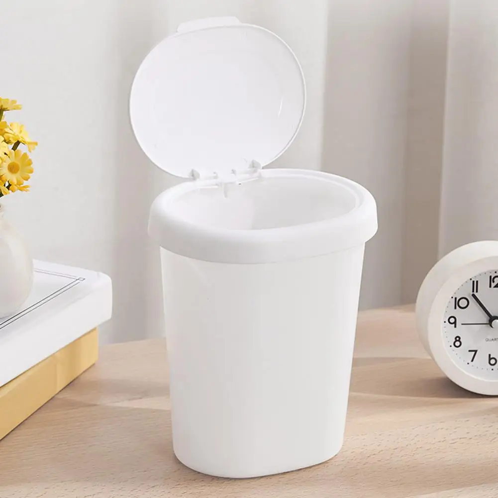 Plastic Garbage Can Easy Open Garbage Bin Household Garbage Container Small Lid With Odor Prevention Kitchen Trash Waste Can