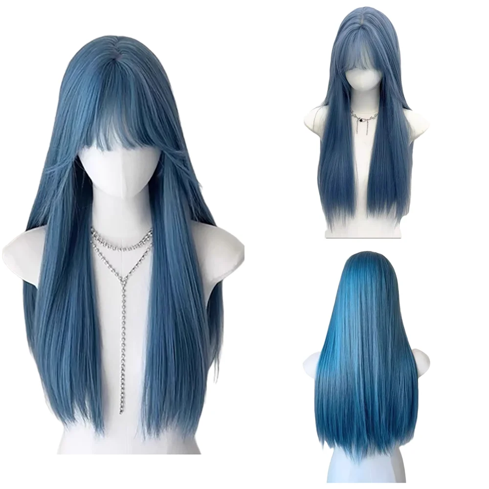 23-Inch Long Straight Hairband Bangs Are Suitable For Women'S Halloween Daily Parties. Natural And Heat-Resistant Lolita Wig