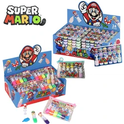 Anime 6pcs/set Highlighter Pen Super Mario Hello Kitty Marvel Suit Colorful Markers Children Draw Graffiti Stationery Supplies