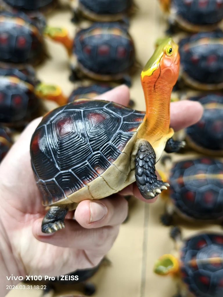 

Yellow-margined Box Turtle Animal Model Cuora Flavomarginata Realistic Educational Toys for Gifts Home Decoration