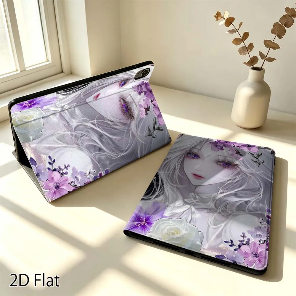 Cartoon Silver Hair Girl For Huawei MediaPad MatePad Pro Air 10.8 T5 T10S M3 M6 M5 C5e SE 11 11.5 Inch Tablet Case Popular