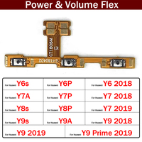 Power on/off Volume Key Button Flex Cable Ribbon For Huawei Y6 Y7 Y9 Prime 2017 2018 2019 Y6s Y6P Y7A Y7P Y8S Y8P Y9S Y9A