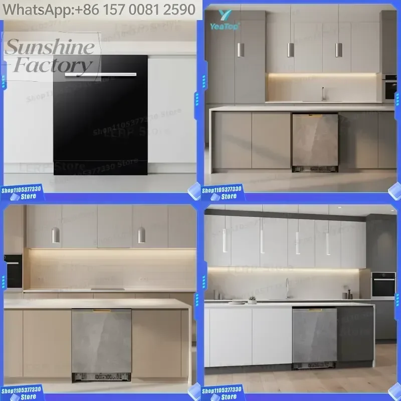 Household 60cm 16 Place Settings Built-in Electric Fully Integrated Dishwasher Machine SKD Competitive Price