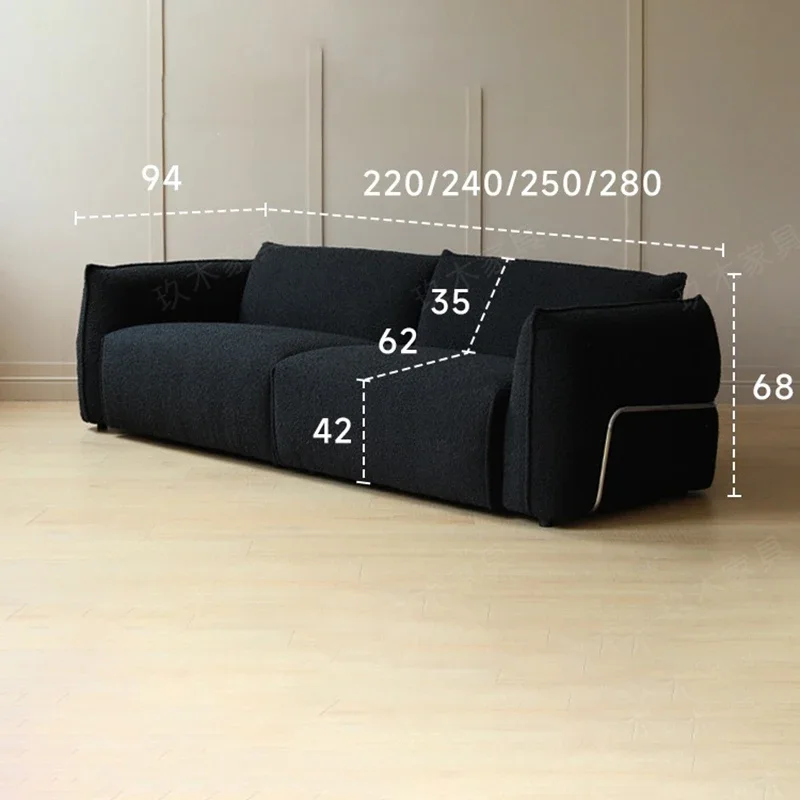 Small European Couch Modern Cozy Black Wooden Living Room Sofas Luxury Italian Houses Wohnzimmer Sofas Room Decoration