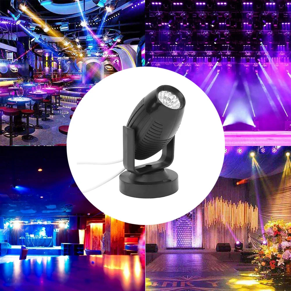 LED Stage Spot Beam Light Professionele 85-265V Lamp Energiebesparend voor KTV Bar DJ Disco Wedding Party zwarte Shell