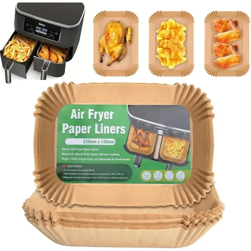 Air Fryer Paper Disposable Kitchen Baking Airfryer Mat Oilproof Non-Stick Micro-wave Barbecue Pad Baking Paper Liner