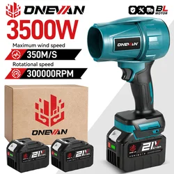 ONEVAN Brushless 2000W Electric Turbo Blowers Jet Fan 200M/S Violent Car Dryer Handheld Dust Blowing Tool for Makita 18V Battery