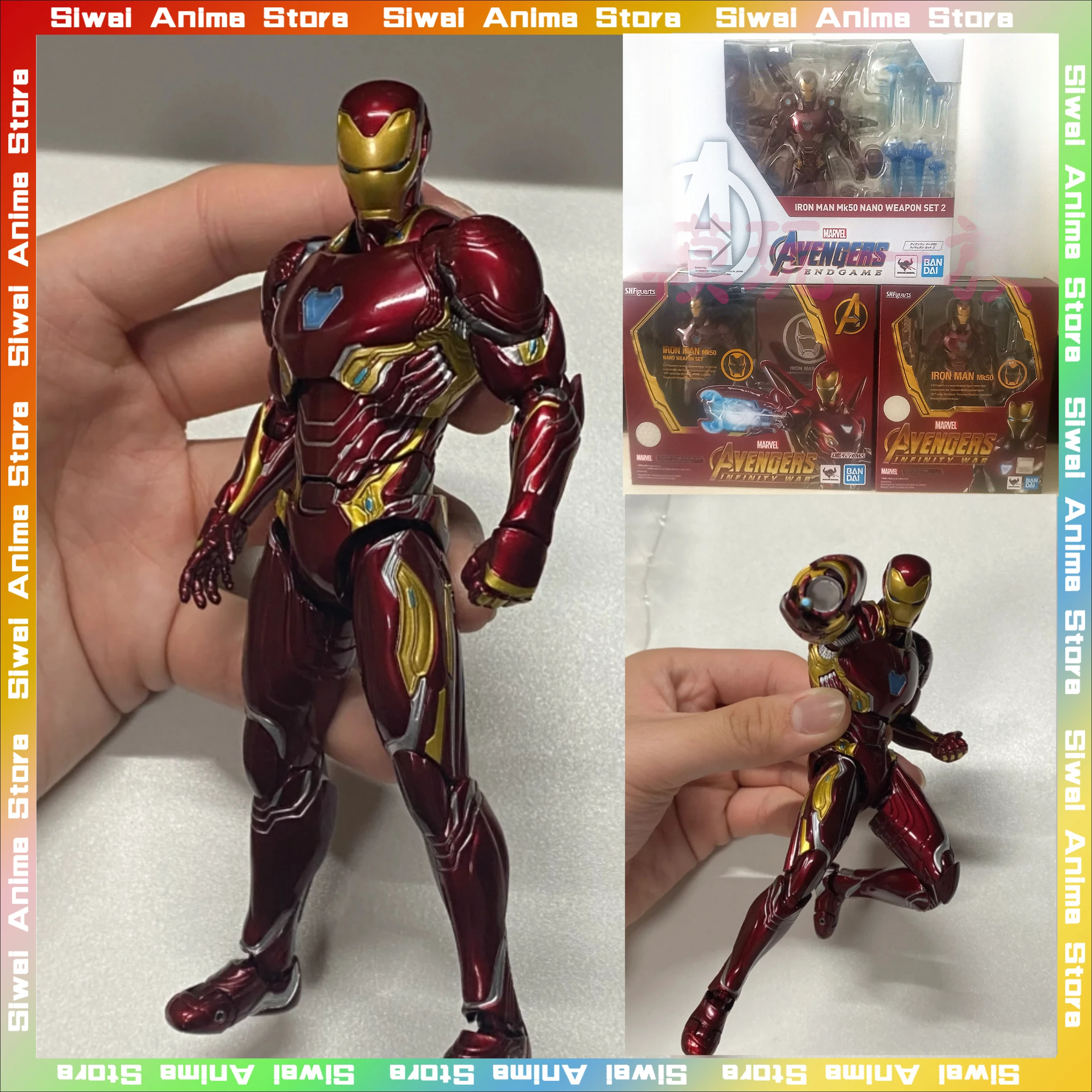 

Мстители 3 Железный человек Mark50 S.H.Figuarts Nano Armor Роскошный набор Аниме Фигурка Коллекция Фигурка Модель Игрушки Подарки Новый
