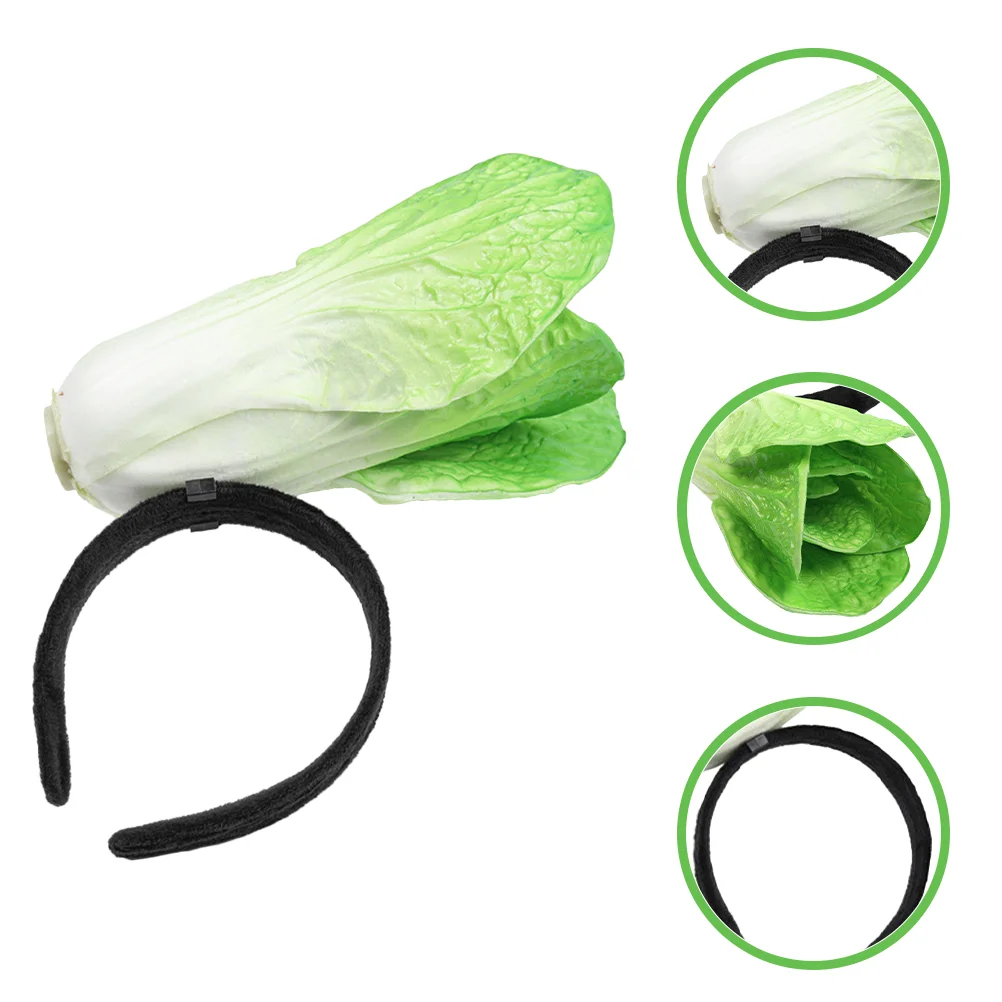 

Headband Chinese Cabbage Fabric Headbands for Women Green Vegetables Womens Bulk Cosplay Miss