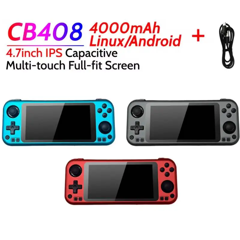 

CB408 Retro Handheld Video Game Console Open Source Linux System 4.7 Inch IPS Screen Portable Pocket Video Player 64GB/128GB