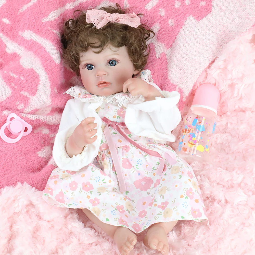 50 سنتيمتر كامل لينة الفينيل سيليكون الجسم فتاة تولد من جديد دمية مفصلة نابض بالحياة اليد الجذور الشعر تحصيل الفن دمية أفضل هدايا عيد الميلاد