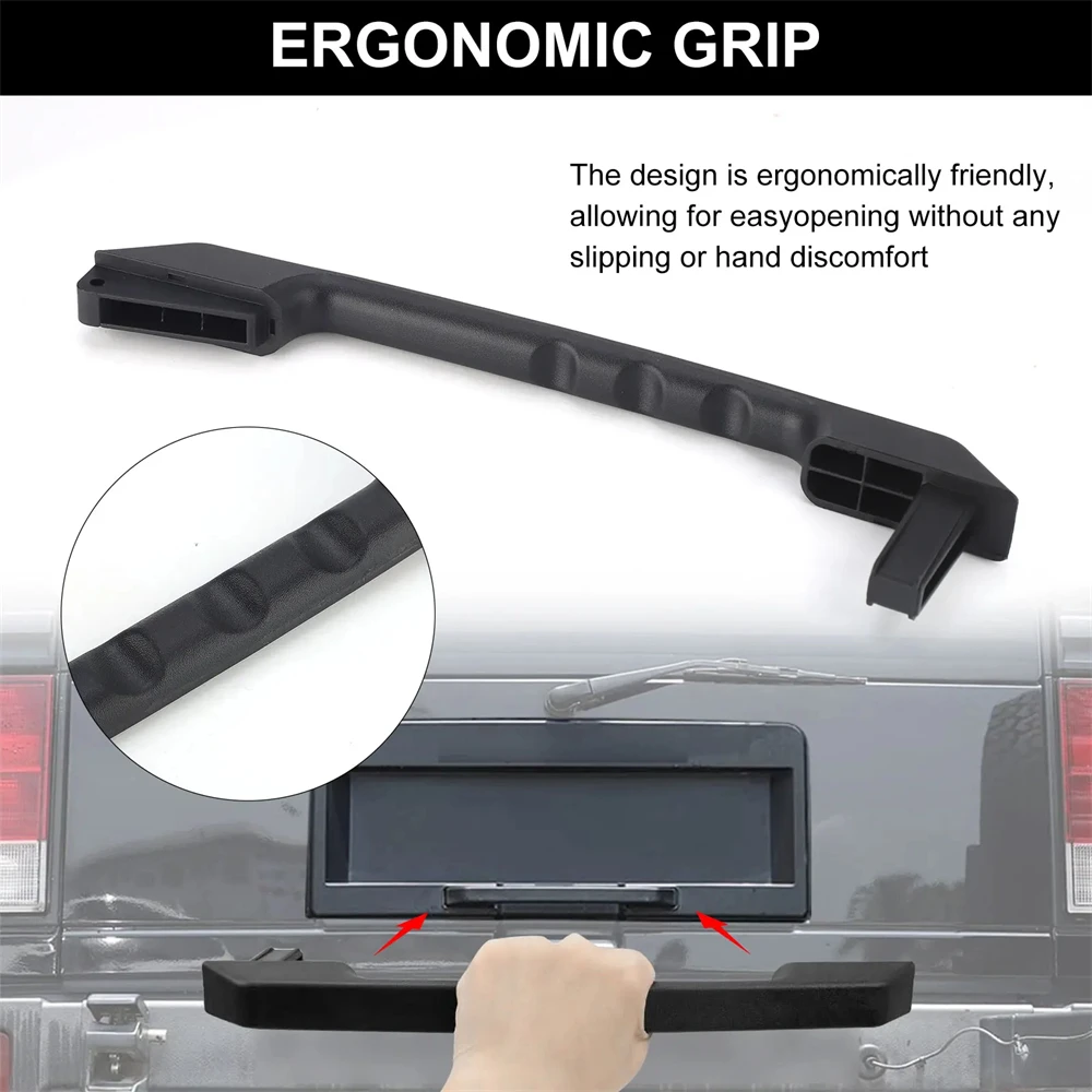 

15135441 97503 Black Tailgate Handle Exterior Textured Lever For Hummer H2 03-09 Rear Lift Gate Latch Handle Rear Grip Lever