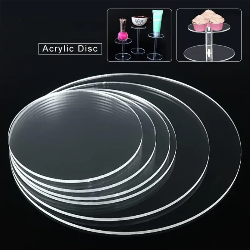 1pc 10/12/15/18/20/25/30cm Acrylic Sheet Round Color Acrylic Sheet Mini DIY Plastic Board Thickness 3mm Acrylic Plexiglass