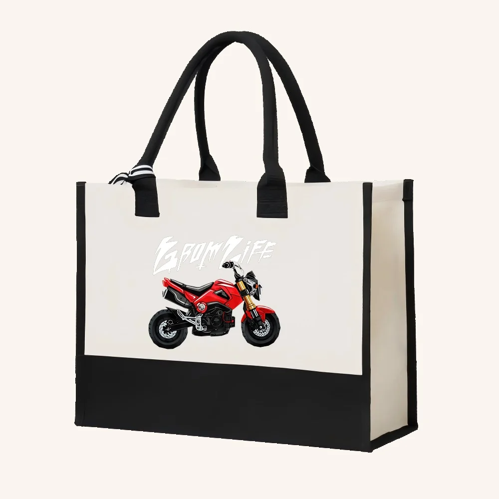 GBOMZiFE 2026 وصول جديد موضة عملية واسعة قابلة لإعادة الاستخدام حمل حقيبة نمط طباعة 2 لهجة الثقيلة حقيبة كتف كبيرة ل Al