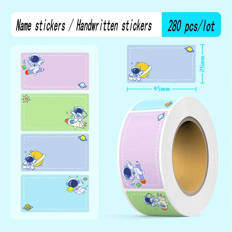 Cartoon Name Sticker Handwritten Water Cup label identification with self-adhesive labels DIY Classification signature stickers