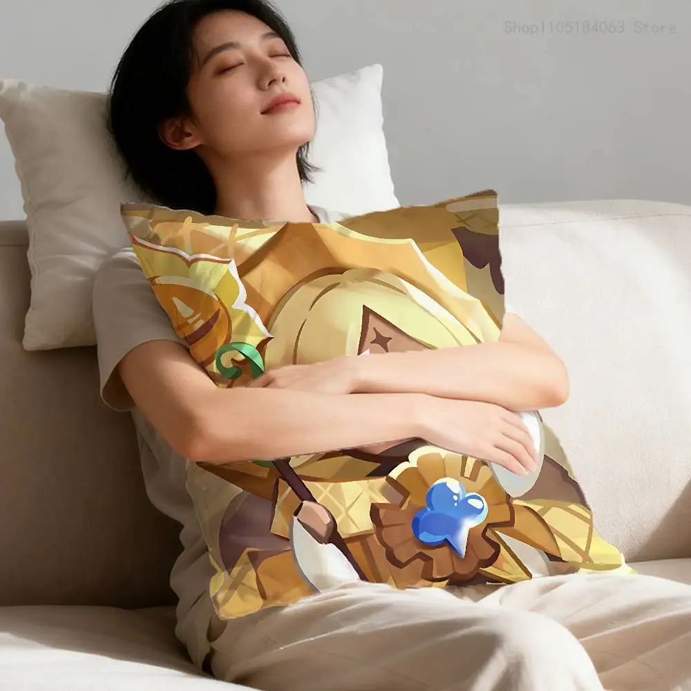 Pure Vanilla C-Cookie Throw Pillow Case For 45x45cm 40x40cm 55x55cm 50x50cm 30x30cm Square Car Pillowcase Shell