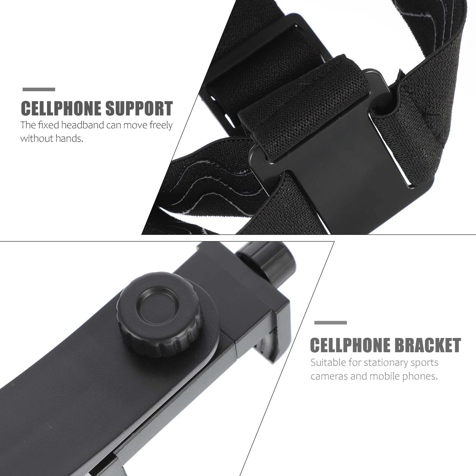 

Mobile Phone Holder Headband Rack for Sports Camera Cellphone Support Adjustable Strap Shoot Accessories Kit Video