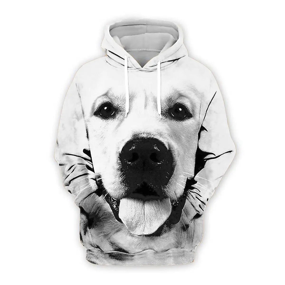 2024 Herren Pullover Langarm Hoodie Sweatshirt Tier Hund Drucke Casuals Frühling & Herbst Für Männer/Frauen Oberbekleidung Streetwear