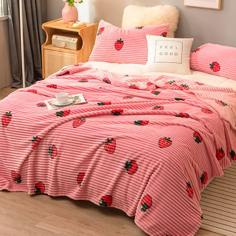 Blanket thickened coral fleece blanket nap quilt flannel sheets office lunch break air conditioner milk velvet quilt keep warm