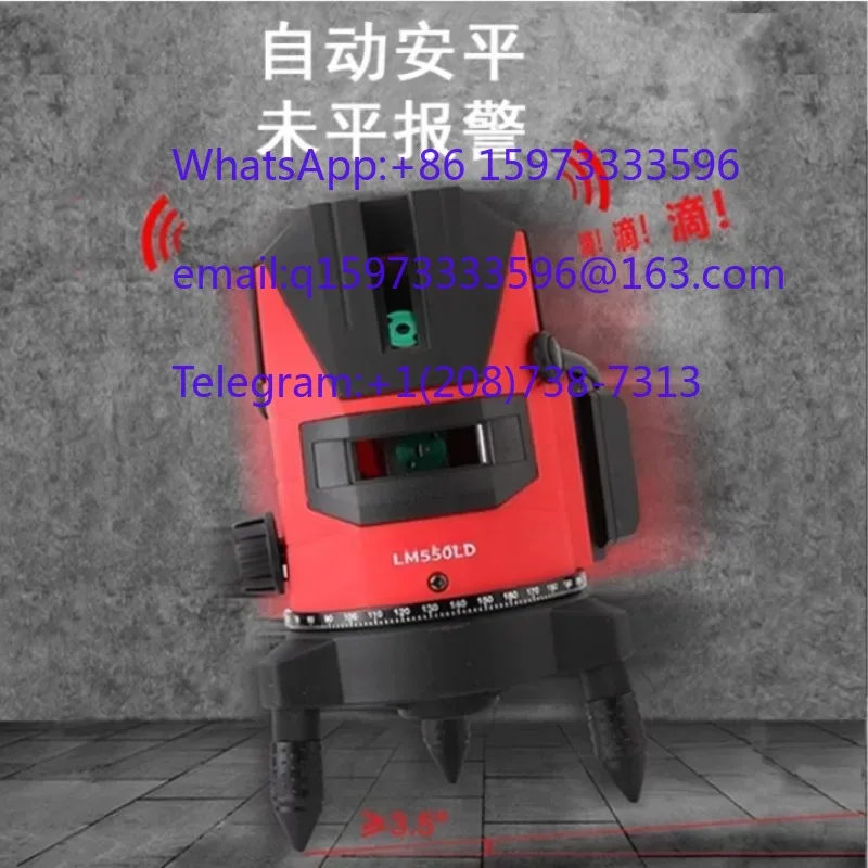 LM550LD las-er level high precision green light 2 line 3 line 5 lin-e LD can be used to mark the diagonal line level