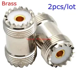 2pcs/lot SL16 UHF SO239 Female To UHF Female Straight Connector UHF Female To UHF Female 2x Double Adapter for UHF PL259  Male