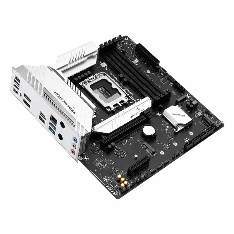 MAXSUN Terminator B760M with Intel I5 12400F CPU Motherboard Set DDR4 2xARGB Pin Support 12th Generation New Original Processor