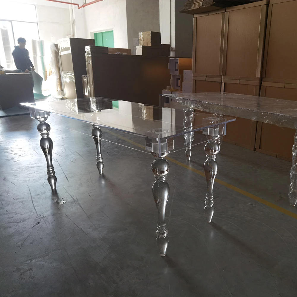 Top Quality Clear Transparent Events Decor Wedding Dinning Table Home Furniture For Party Marriage Ideal