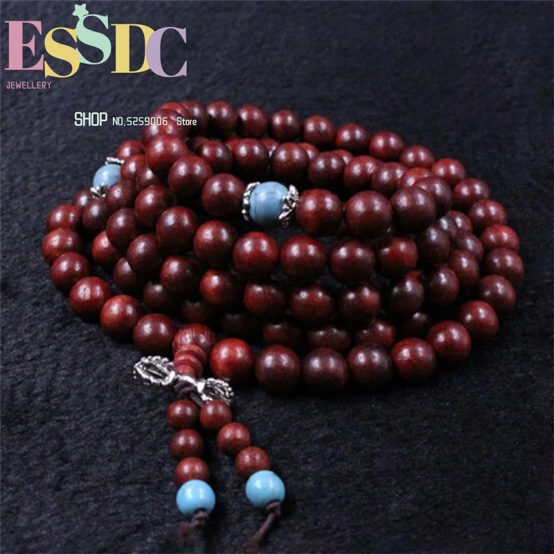 Siamese Rosewood 108 Beads Bracelet Handmade Hand Chain Wholesale Special Gift Male and Female 6mm 8mm Hot Sale Buddhist Jewelry