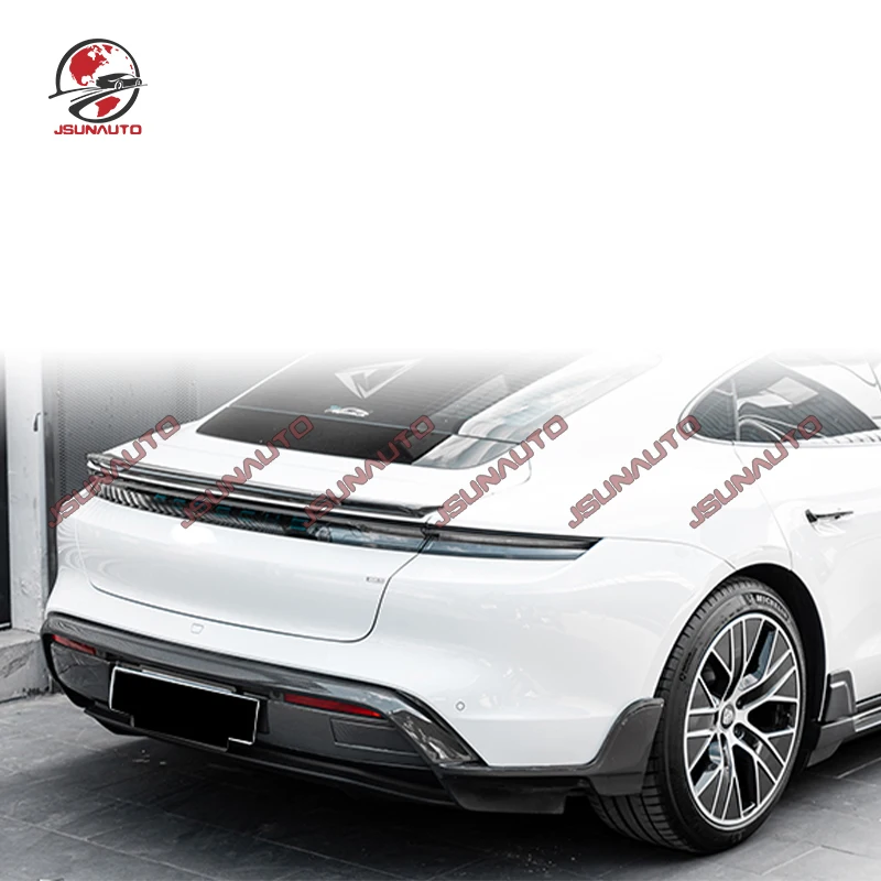 For Porsche Taycan 19-23 Front Diffuser Side Skirts RZ Style Bodykit Rear Spoiler For Taycan Auto Accessory Trims