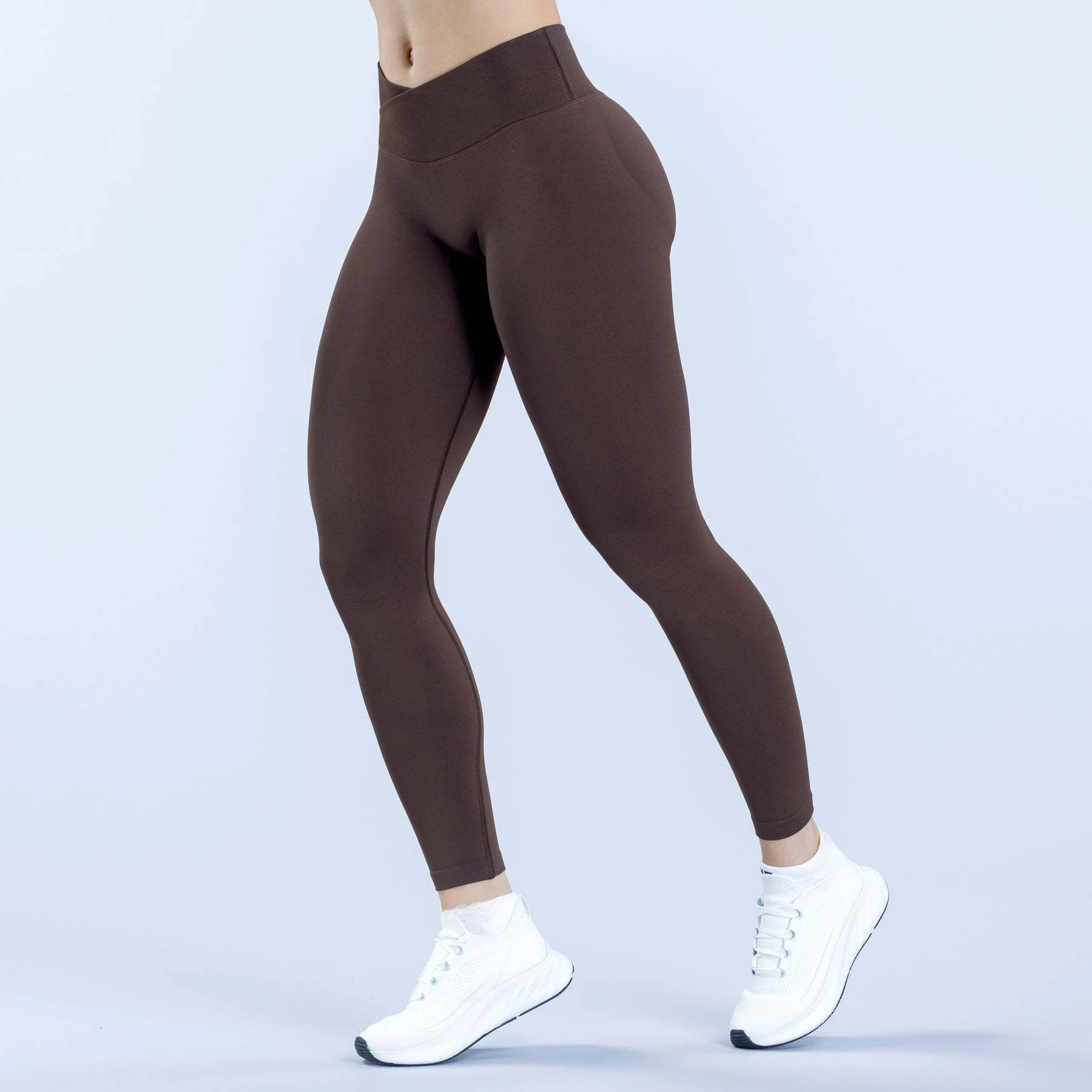 ENYFD  Yoga Pants Women's Seamless Cross Waist Yoga Sports Leggings High Elastic Push-ups Fitness Training Sportswear