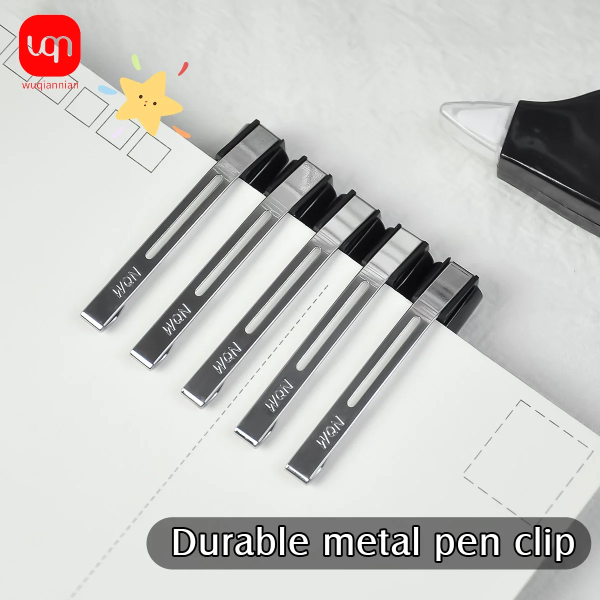 WQN 3/6/12 قطعة قلم كربون أسود 0.5 مللي متر محمول ومريح، سريع الجفاف، حبر عالي الجودة مستلزمات مكتبية مدرسية #5