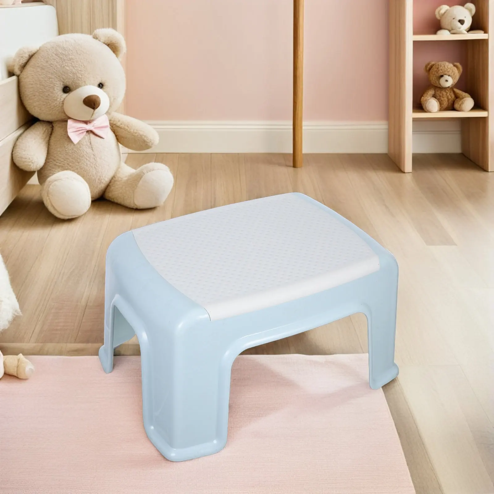 Small Plastic Step Stool for Non-Slip Bath Shower Foot Rest Shoe Changing Stool Helper Home Use