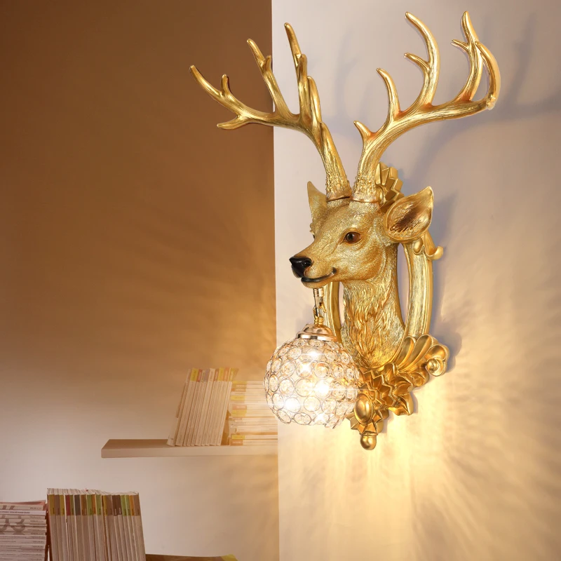 

Deer Head Wall Lamp Antler Wall Sconce Modern Led Wall Lights for Living Room Art Decor Bathroom Decoration Mirror Vanity Light